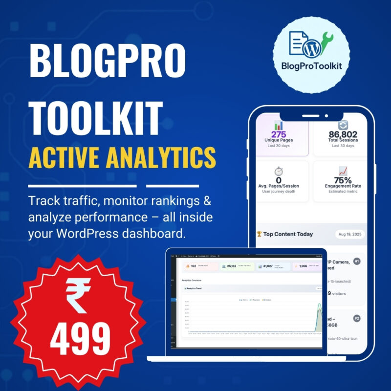 BlogProToolKit Active Analytics – Advanced Stats & Insights for Your Website