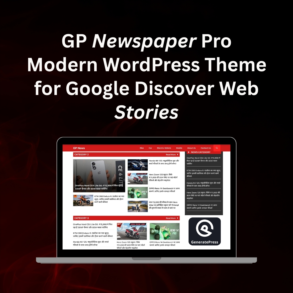 GP Newspaper Pro – Modern WordPress Theme for Google Discover & Web Stories