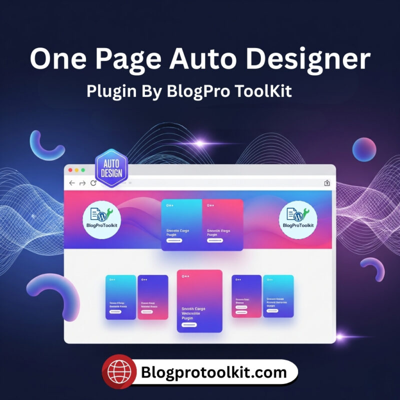 OnePage Auto Designer – Single Page Website Builder Plugin