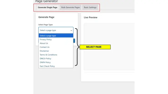 Page Generator Pluging