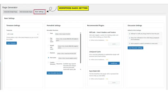 Page Generator Pluging