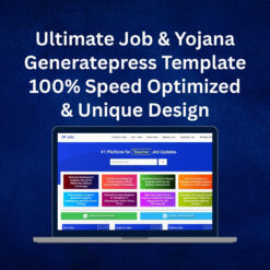 Ultimate Job & Yojana Generatepress Template – 100% Speed Optimized & Unique Design