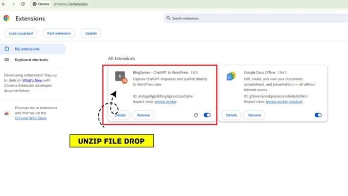 Unzip File Drop