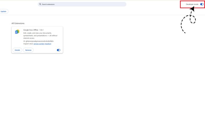 Chrome Extension Developre Mode